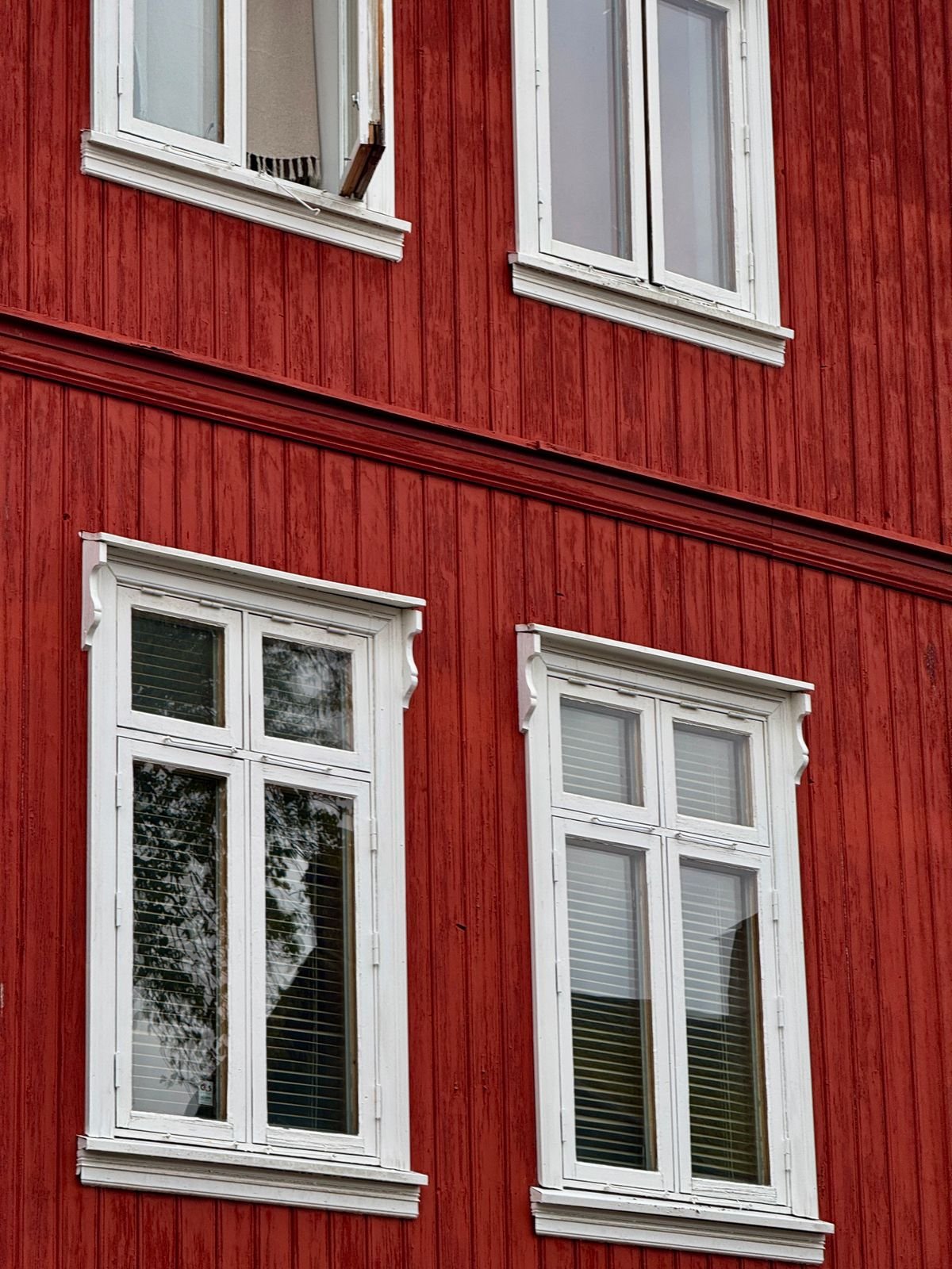 Facade med lodret træbeklædning